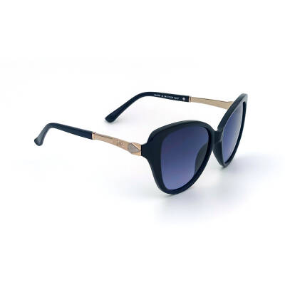 Siyah Çerçeveli Metal Saplı Kadın Güneş Gözlüğü - Swing (1)