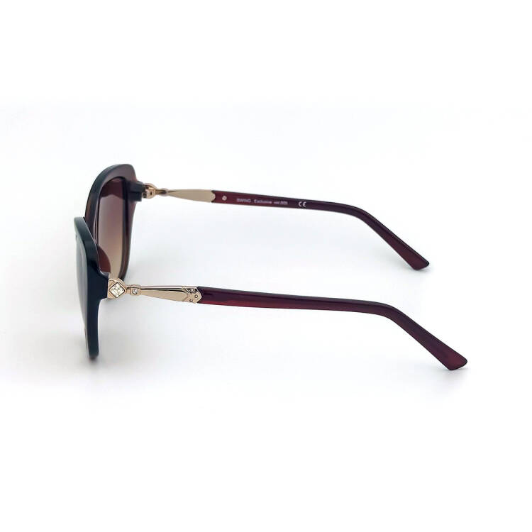 Yeni Sezon Taşlı Saplı Kahverengi Güneş Gözlüğü - 4