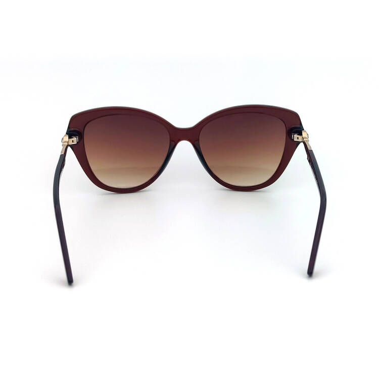 Yeni Sezon Taşlı Saplı Kahverengi Güneş Gözlüğü - 5