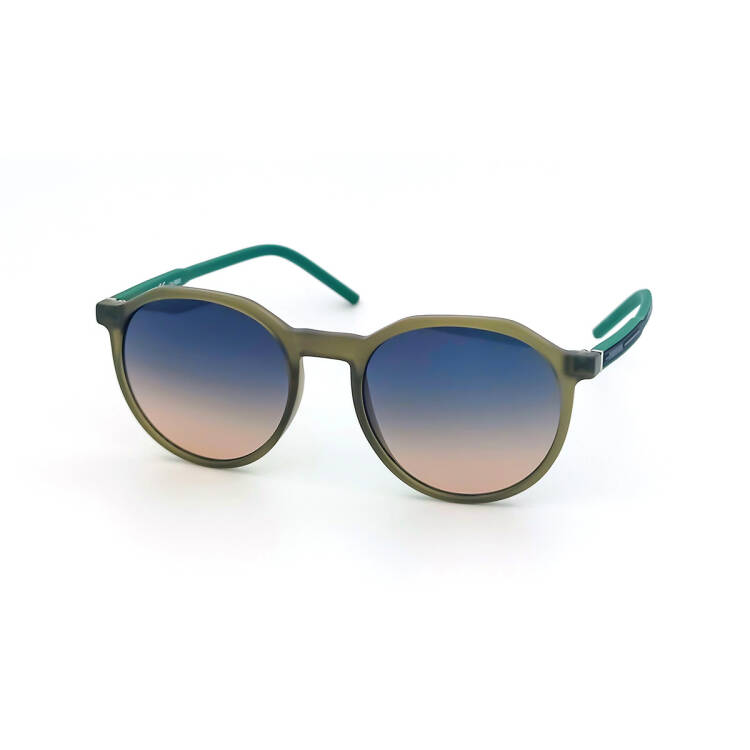 Yeşil Sap Tasarımlı Yuvarlak Güneş Gözlüğü SS 297-CRB05 - 1