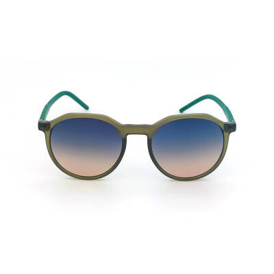 Yeşil Sap Tasarımlı Yuvarlak Güneş Gözlüğü SS 297-CRB05 - 3