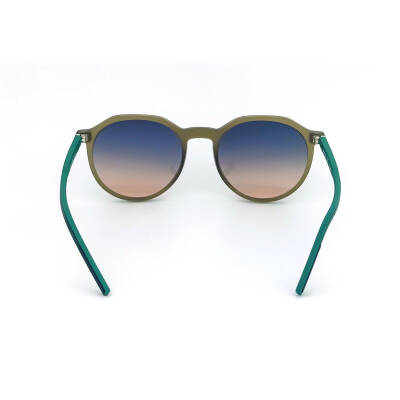 Yeşil Sap Tasarımlı Yuvarlak Güneş Gözlüğü SS 297-CRB05 - 4