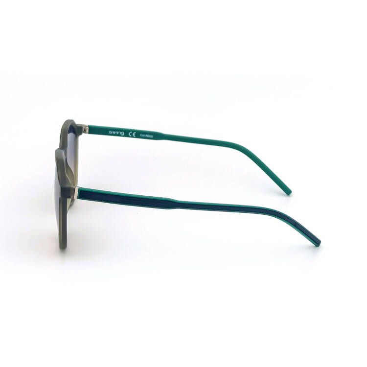 Yeşil Sap Tasarımlı Yuvarlak Güneş Gözlüğü SS 297-CRB05 - 5